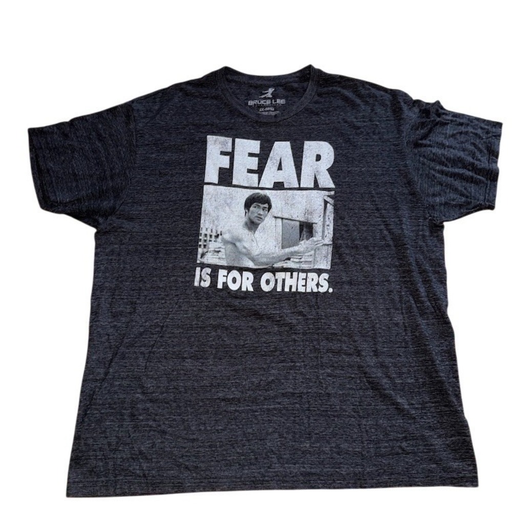 American Classics Bruce Lee Graphic T-Shirt Men 2XL Black Crew Neck Quote karate